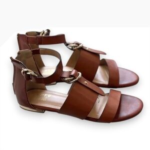Apt. 9 Gladiator Warrior Sandals | Strappy Brown Vegan Leather | Boho Chic | 6.5
